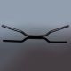 RENTHAL KIEROWNICA 7/8 CALA (22MM) ROAD HANDLEBAR MEDIUM BLACK KOLOR CZARNY
