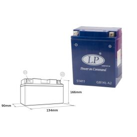 LANDPORT AKUMULATOR ŻELOWY GB14L-A2 (MG LTX14AH-3) 12V 14AH 135X91X167 BEZOBSŁUGOWY - ZALANY (4)