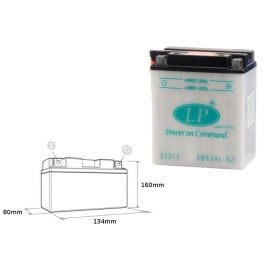 LANDPORT AKUMULATOR YB12AL-A2 (MB LB12AL-A2) 12V 12AH 135X81X161 (GB12ALA) OBSŁUGOWY - BEZ ELEKTROLITU (5)