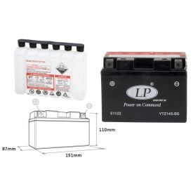 LANDPORT AKUMULATOR YTZ14S-BS (MA LTZ14S-BS) 12V 12AH 150X87X110 (GTZ14S) BEZOBSŁUGOWY - ELEKTROLIT OSOBNO (4) UE2019/1148