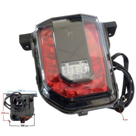 Lampa tylna lewa Hisun Forester 750