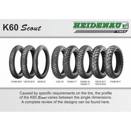 HEIDENAU OPONA 4.00-18 K60 SCOUT 64T TT M/C M+S TYŁ DOT 04/2025