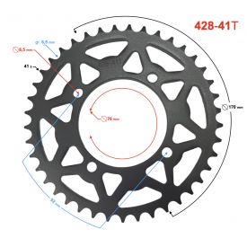 Zębatka tylna NXT125