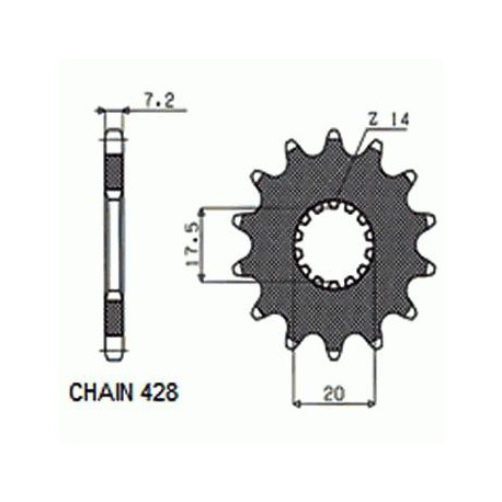 SUNSTAR ZĘBATKA NAPĘDOWA SUNF226-15