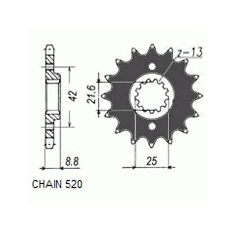 SUNSTAR ZĘBATKA NAPĘDOWA SUNF333-14