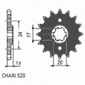 SUNSTAR ZĘBATKA NAPĘDOWA SUNF348-13