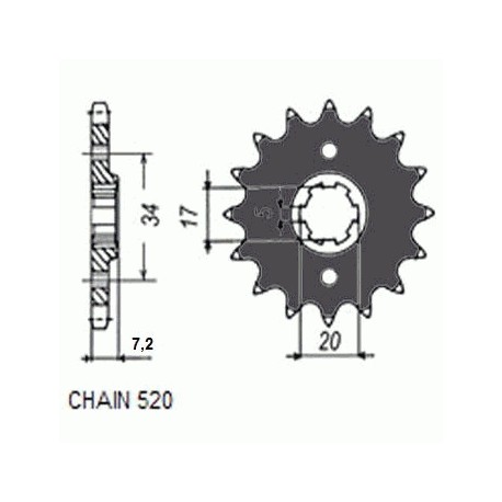 SUNSTAR ZĘBATKA NAPĘDOWA SUNF348-13