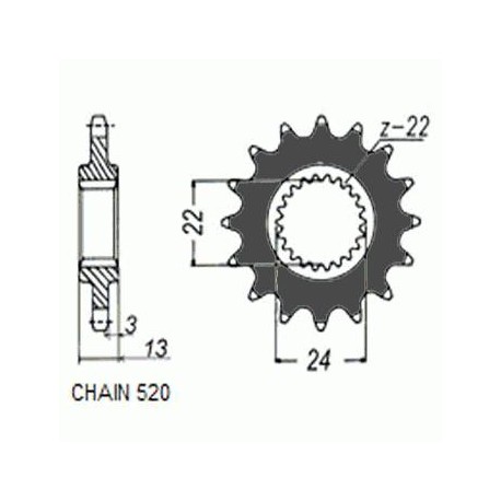 SUNSTAR ZĘBATKA NAPĘDOWA SUNF377-16