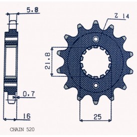 SUNSTAR ZĘBATKA NAPĘDOWA SUNF380-14