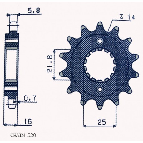 SUNSTAR ZĘBATKA NAPĘDOWA SUNF380-14