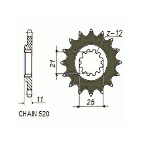 SUNSTAR ZĘBATKA NAPĘDOWA SUNF383-13