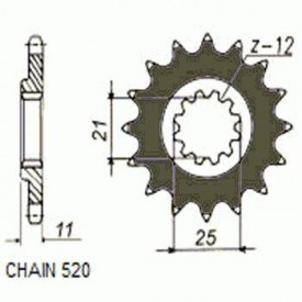 SUNSTAR ZĘBATKA NAPĘDOWA SUNF383-14