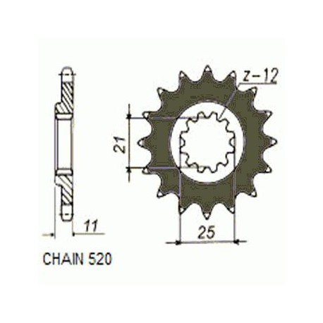 SUNSTAR ZĘBATKA NAPĘDOWA SUNF383-14