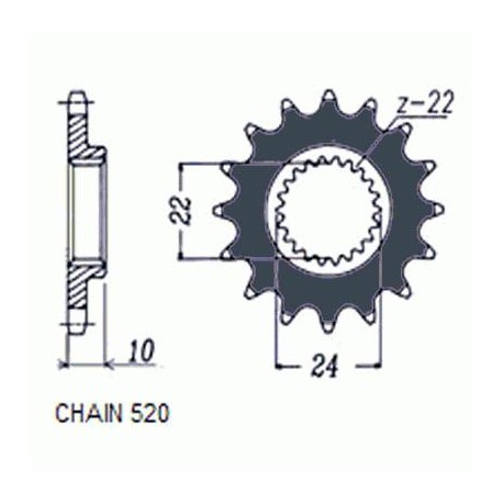 SUNSTAR ZĘBATKA NAPĘDOWA SUNF386-15