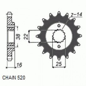 SUNSTAR ZĘBATKA NAPĘDOWA SUNF389-15