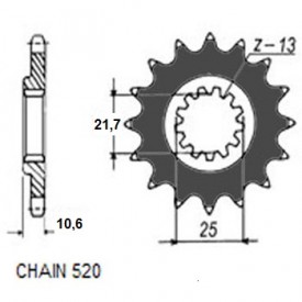 ZĘBATKA NAPĘDOWA SUNSTAR SUNF3A7-16 KONWERSJA YZF R6 06-15R.