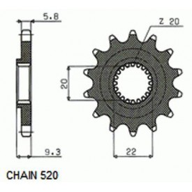 SUNSTAR ZĘBATKA NAPĘDOWA SUNF3B0-12