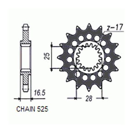 SUNSTAR ZĘBATKA NAPĘDOWA SUNF427-17