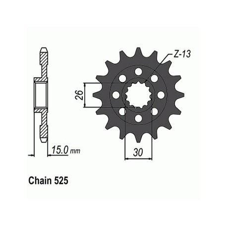 SUNSTAR ZĘBATKA NAPĘDOWA SUNF432-17