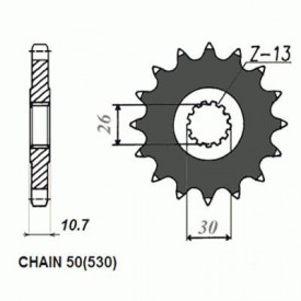 SUNSTAR ZĘBATKA NAPĘDOWA SUNF517-16