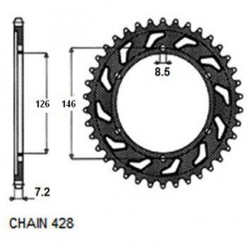 ZĘBATKA NAPĘDZANA SUNSTAR SUNR1-2571 50 ZĘBÓW SUNR1-2571-50