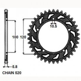 SUNSTAR ZĘBATKA NAPĘDZANA STALOWA SUNR1-3430-47