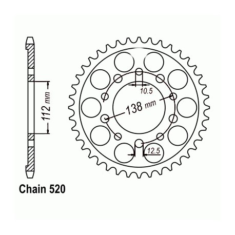 SUNSTAR ZĘBATKA NAPĘDZANA STALOWA SUNR1-3485-39