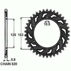 SUNSTAR ZĘBATKA NAPĘDZANA STALOWA SUNR1-3565-48 ZAM 3568