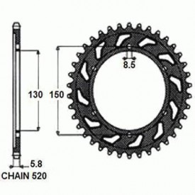 SUNSTAR ZĘBATKA NAPĘDZANA STALOWA SUNR1-3592-52