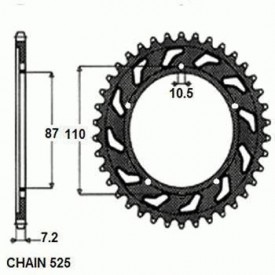 SUNSTAR ZĘBATKA NAPĘDZANA STALOWA SUNR1-4386-46