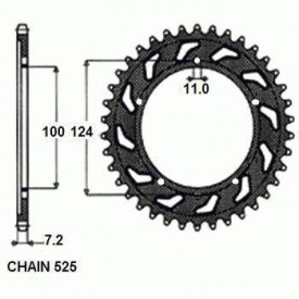 SUNSTAR ZĘBATKA NAPĘDZANA STALOWA SUNR1-4437-36