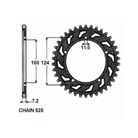 SUNSTAR ZĘBATKA NAPĘDZANA STALOWA SUNR1-4437-36