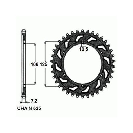 SUNSTAR ZĘBATKA NAPĘDZANA STALOWA SUNR1-4448-47