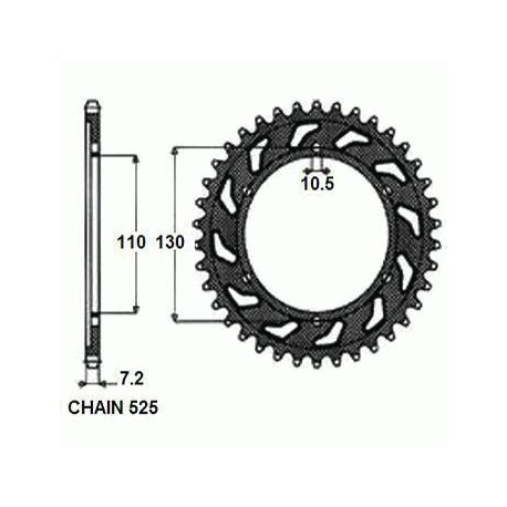 SUNSTAR ZĘBATKA NAPĘDZANA STALOWA SUNR1-4474-46