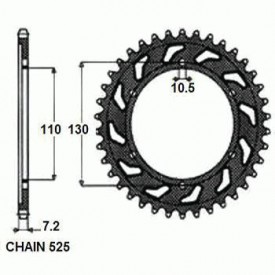 SUNSTAR ZĘBATKA NAPĘDZANA STALOWA SUNR1-4474-47 