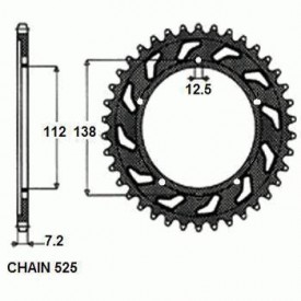 SUNSTAR ZĘBATKA NAPĘDZANA STALOWA SUNR1-4483-42