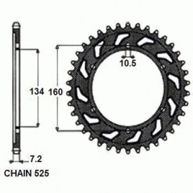 SUNSTAR ZĘBATKA NAPĘDZANA STALOWA SUNR1-4633-41