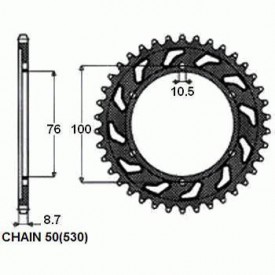 SUNSTAR ZĘBATKA NAPĘDZANA STALOWA SUNR1-5226-38 ZAM. 5229 I 5223