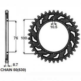 SUNSTAR ZĘBATKA NAPĘDZANA STALOWA SUNR1-5226-43 ZAM. 5229 I 5223