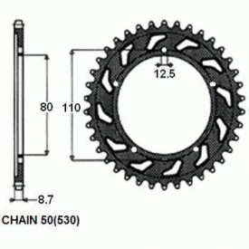 SUNSTAR ZĘBATKA NAPĘDZANA STALOWA SUNR1-5363-41