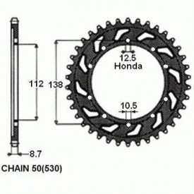 SUNSTAR ZĘBATKA NAPĘDZANA STALOWA SUNR1-5485-48