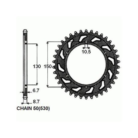 SUNSTAR ZĘBATKA NAPĘDZANA STALOWA SUNR1-5601-48 ZAM. 5598