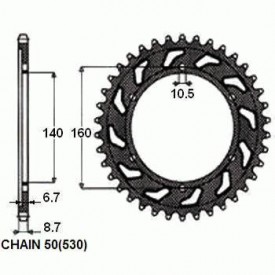 SUNSTAR ZĘBATKA NAPĘDZANA STALOWA SUNR1-5652-48