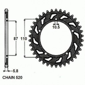 SUNSTAR ZĘBATKA NAPĘDZANA STALOWA SUNR1-3383-39