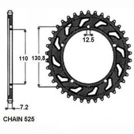 SUNSTAR ZĘBATKA NAPĘDZANA STALOWA SUNR1-4467-45