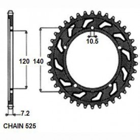 ZĘBATKA NAPĘDZANA SUNSTAR SUNR1-4499-41