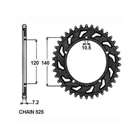 ZĘBATKA NAPĘDZANA SUNSTAR SUNR1-4499-41