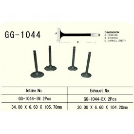 VESRAH - ZAWÓR WYDECHOWY SILNIKA GG-1044-EX XL600R 85-87R.