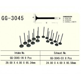 VESRAH - ZAWÓR WYDECHOWY SILNIKA GG-3045-EX GSX-R750 00-03 / GSX-R1000 01-04