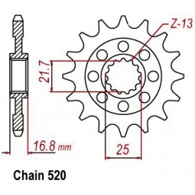 ZĘBATKA NAPĘDOWA SUNSTAR SUNF3D4-17